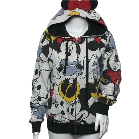 Disney Tops - Minnie Mouse Japan Hoodie With Ears & Bow Sweatshirt